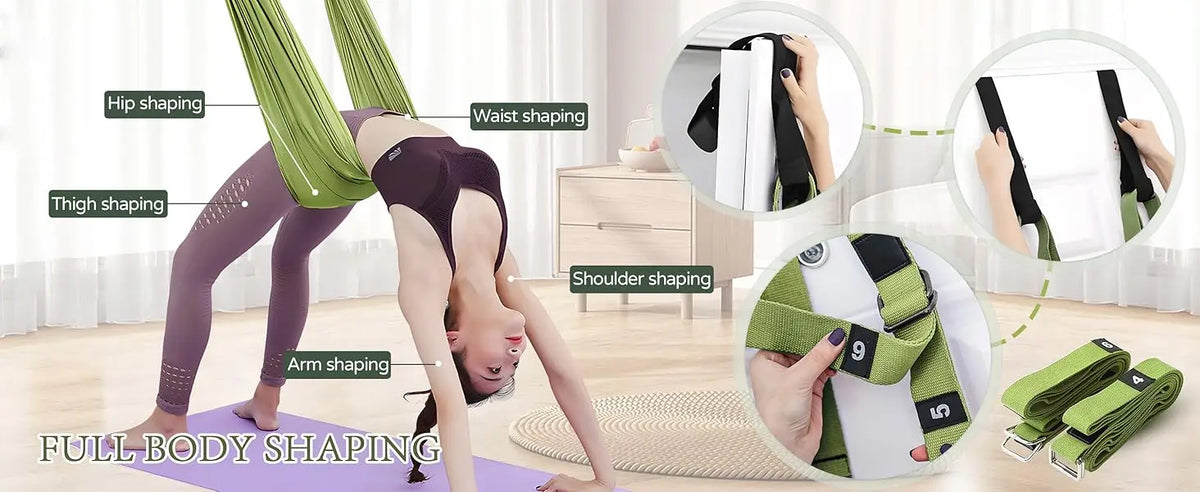 Adjustable Aerial Yoga Hammock Strap, 330 lb Capacity