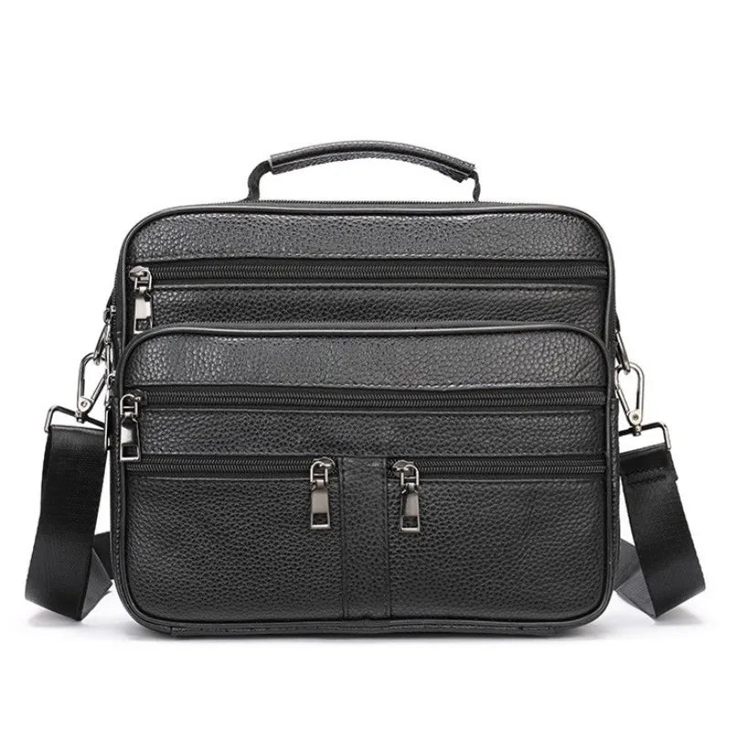 Men's Genuine Leather Messenger Shoulder Bag