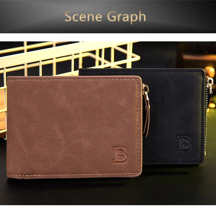 Men's PU Leather Trifold Wallet