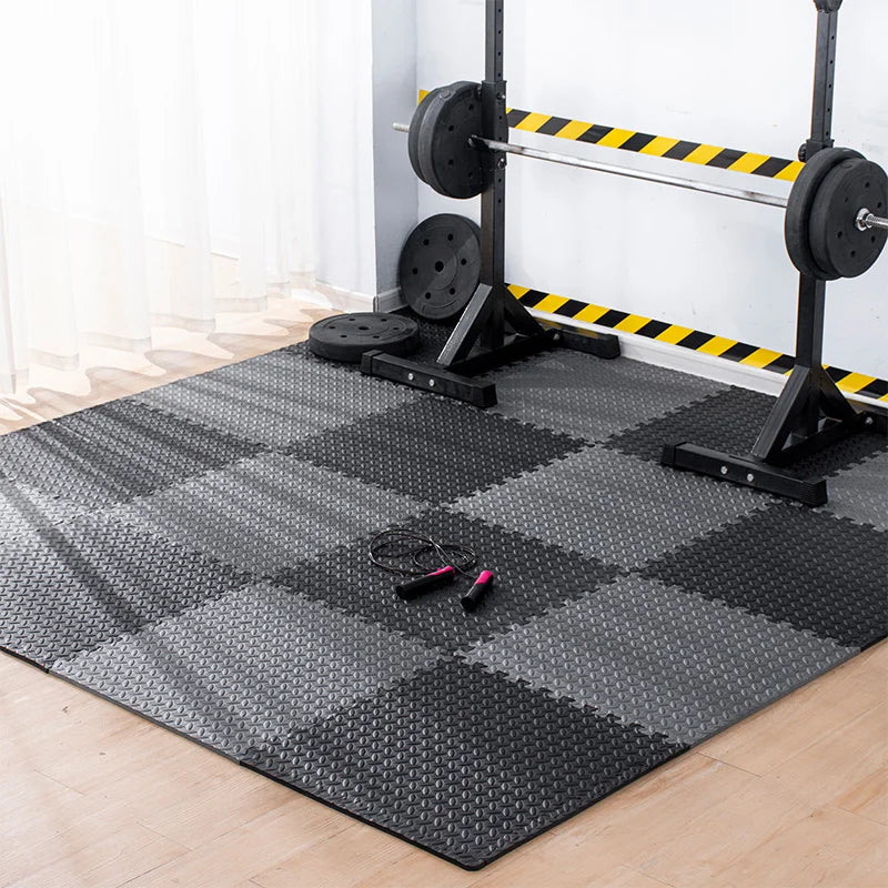 Interlocking EVA Foam Gym Floor Mats, 8- or 16-Piece Sets