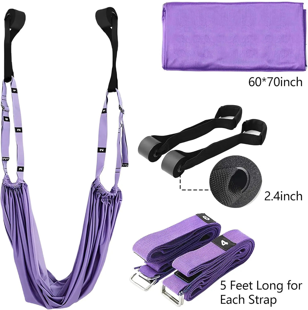 Adjustable Aerial Yoga Hammock Strap, 330 lb Capacity