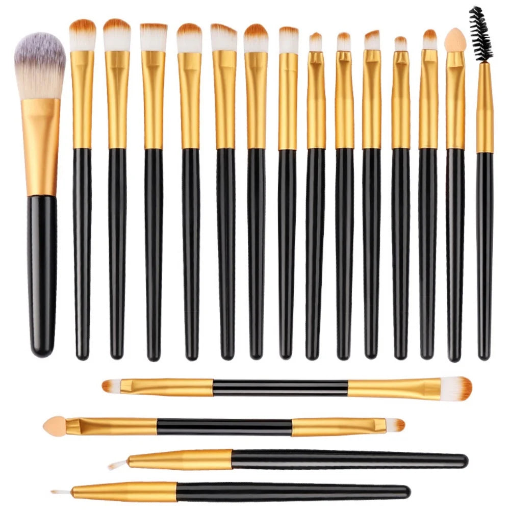 20PCS Makeup Brushes Set Eye Makeup Smudge Undercover Eyeliner Blade Eye Detail Soft Bristle Eyeshadow Brushes Beauty Tool
