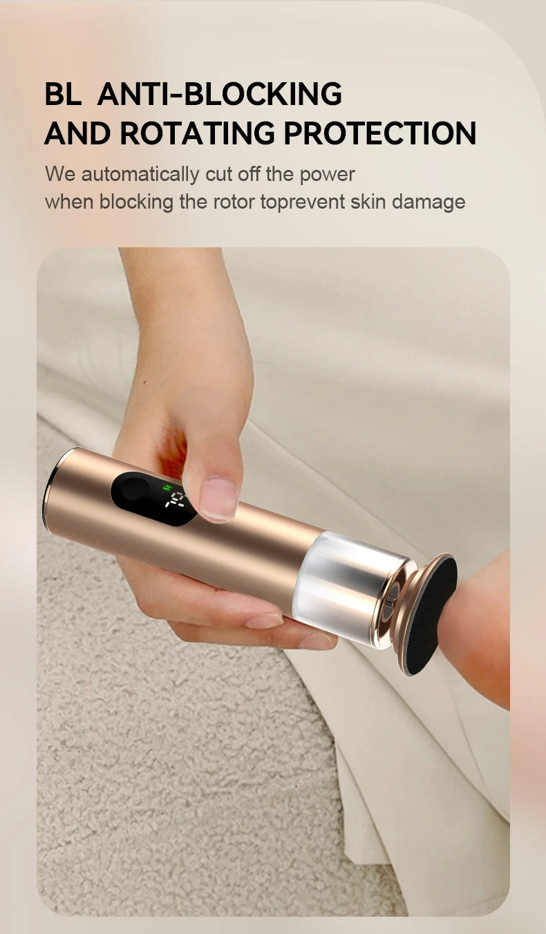 Rechargeable Electric Foot Callus Remover, 9-Level Pedicure Grinder