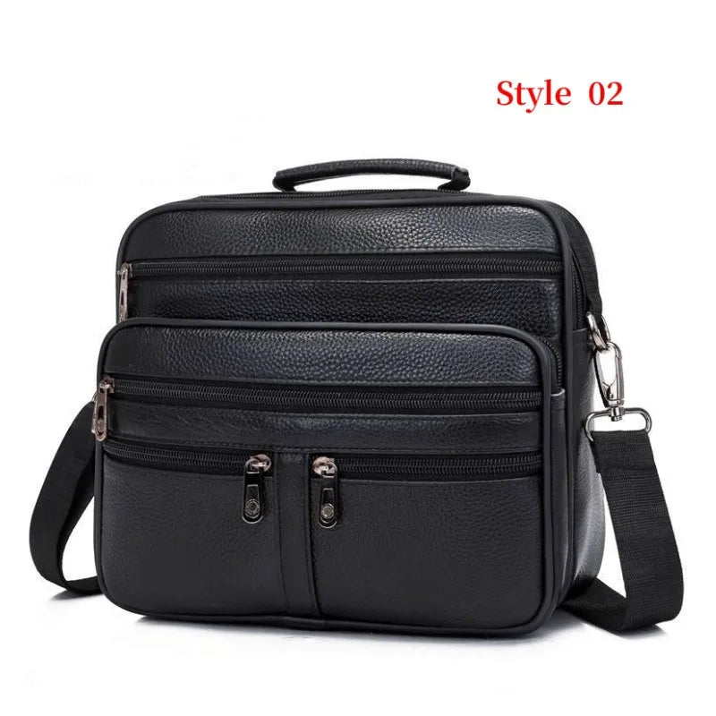 Men's Genuine Leather Messenger Shoulder Bag