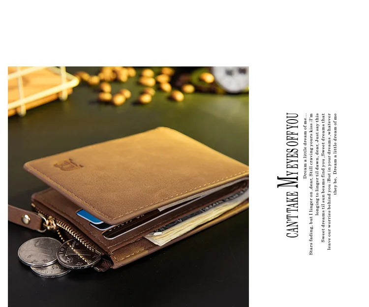 Men's PU Leather Trifold Wallet