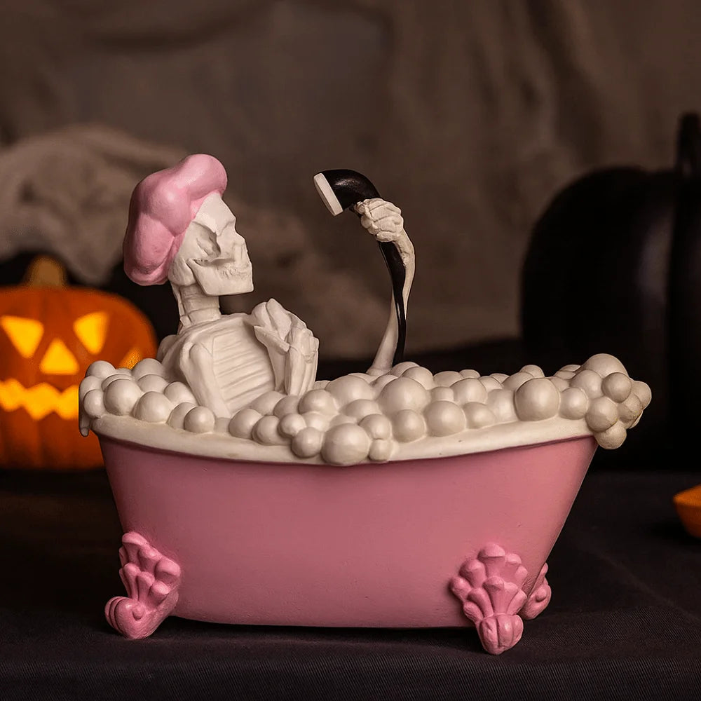 Pink Ghost Halloween Figurine
