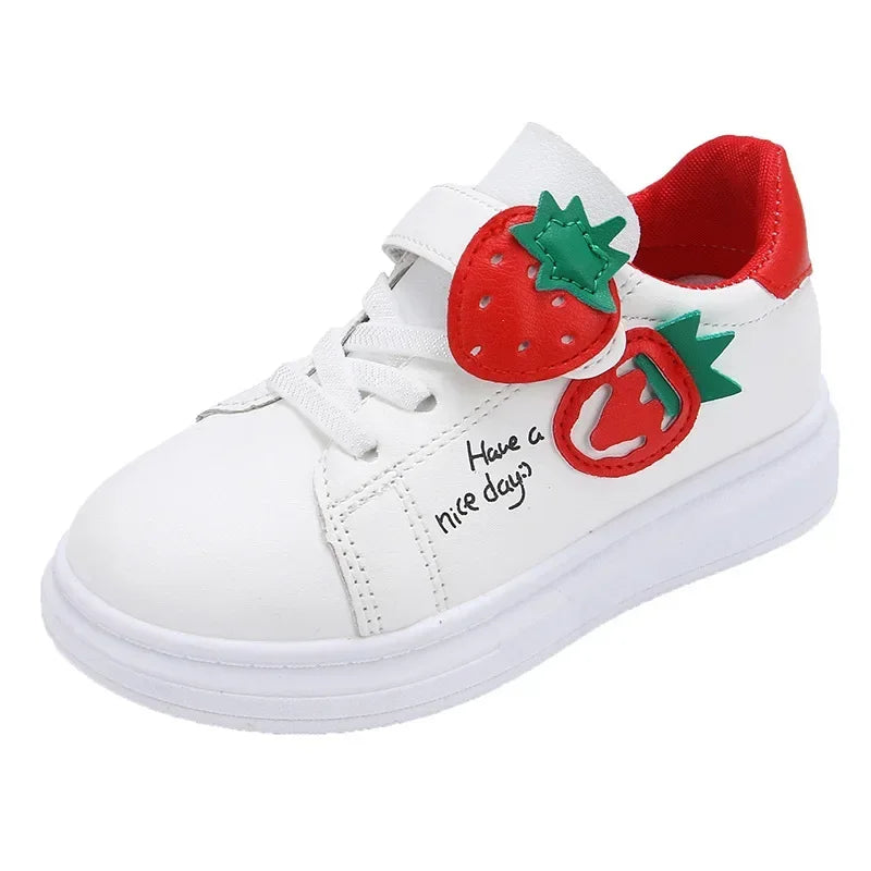Girls' Casual Sneakers with Hook-and-Loop Closure