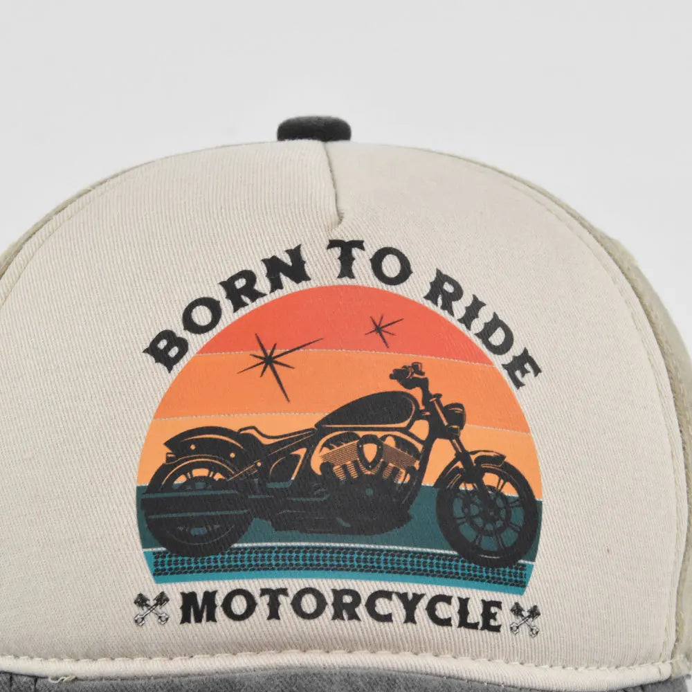 Retro Washed Print Cotton Baseball Cap