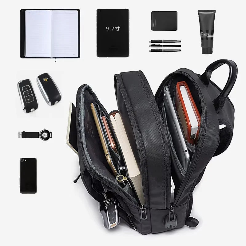 BANGE Oxford One-Shoulder Sling Bag with USB Port