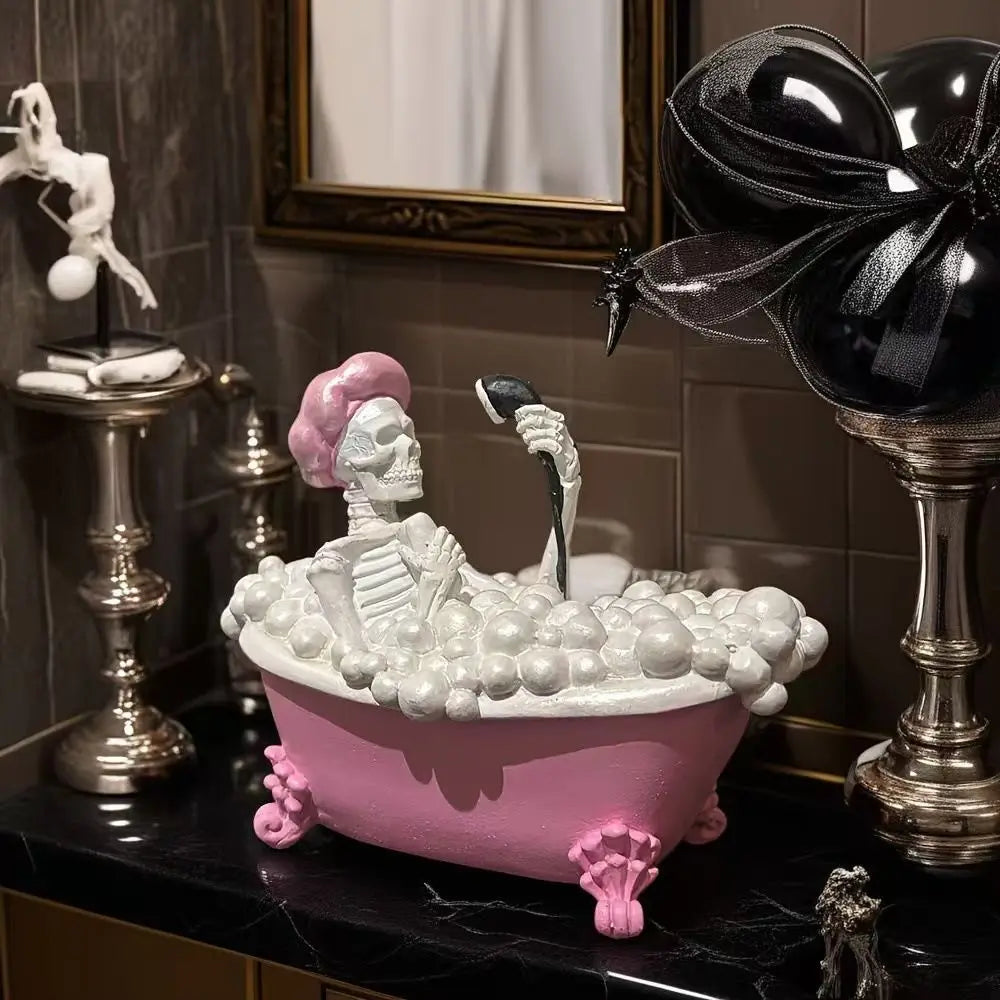 Pink Ghost Halloween Figurine