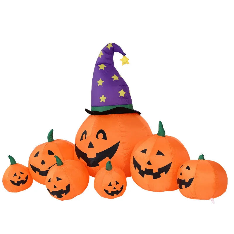 Glowing Black Cat & Pumpkin Halloween Yard Decor