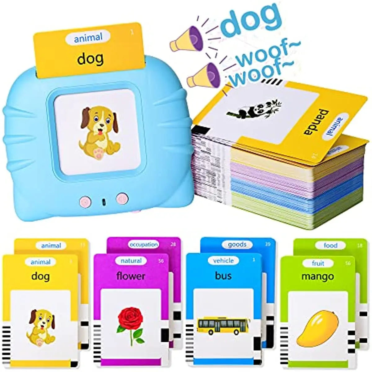 Talking Flash Cards Early Educational Toys Baby Boys Girls Preschool Learning Reading Machine