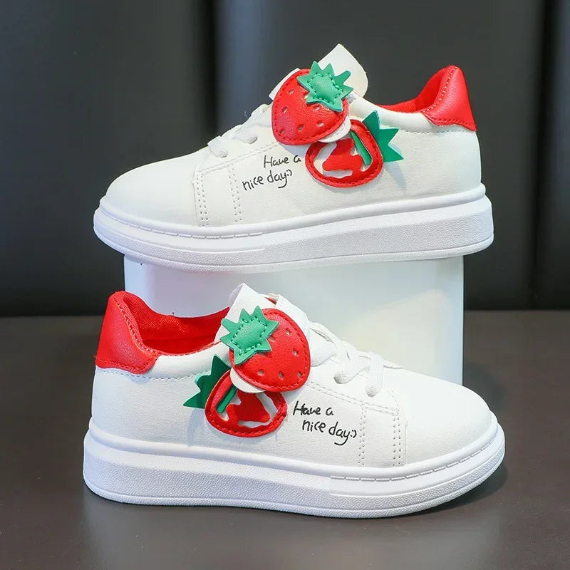 Girls' Casual Sneakers with Hook-and-Loop Closure