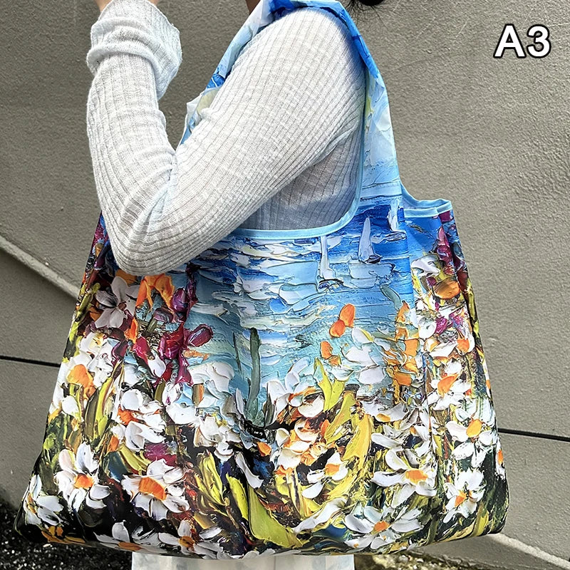 Foldable Nylon Reusable Shopping Tote Bag
