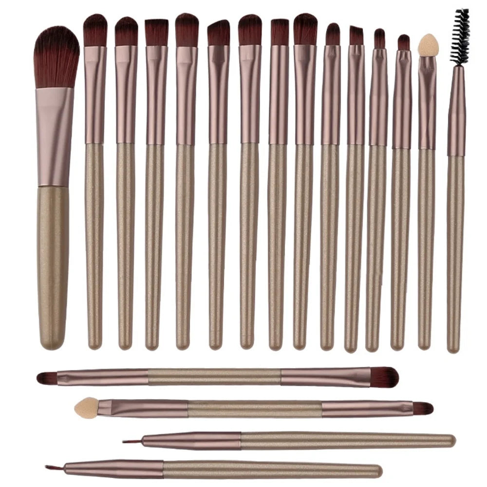 20PCS Makeup Brushes Set Eye Makeup Smudge Undercover Eyeliner Blade Eye Detail Soft Bristle Eyeshadow Brushes Beauty Tool