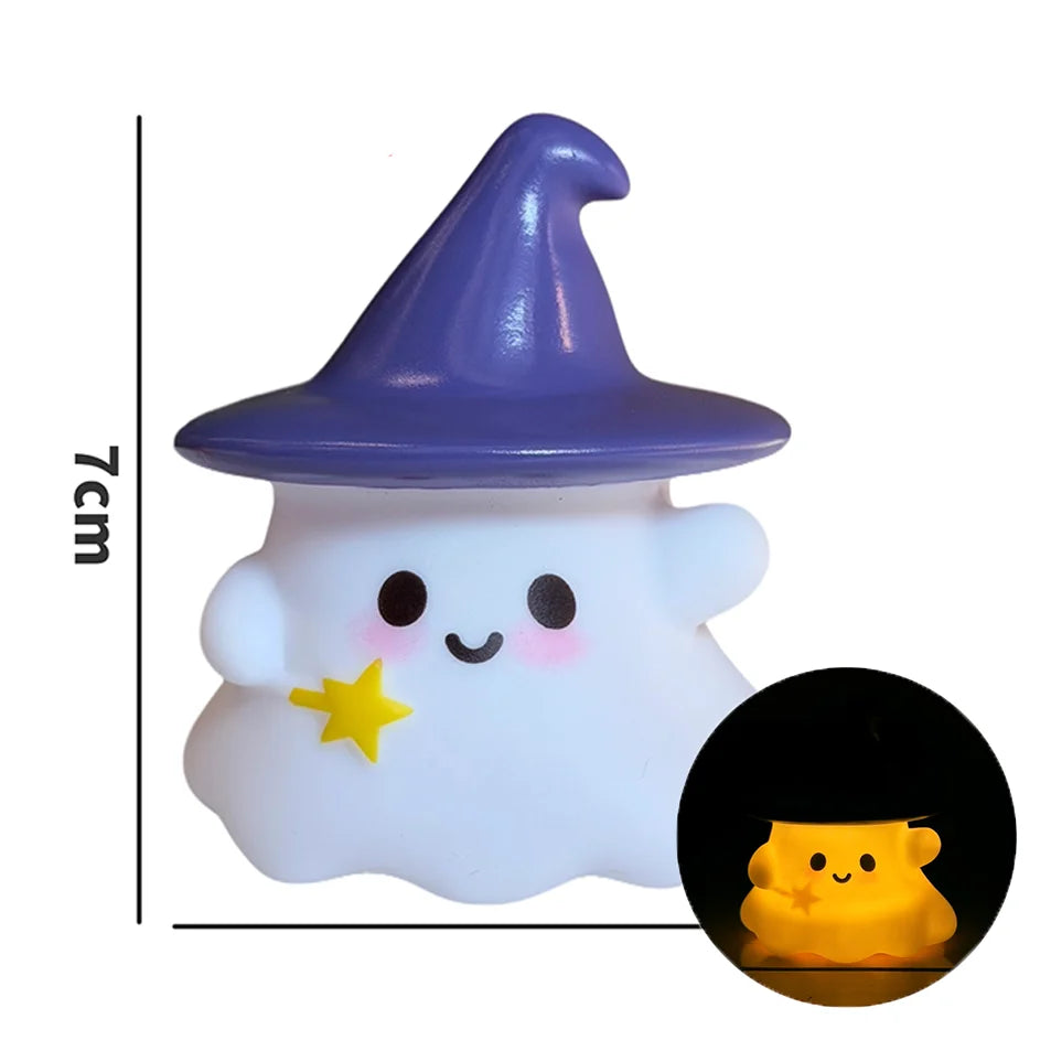 Halloween Ghost, Witch Hat & Pumpkin Night Light