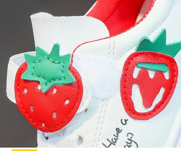 Girls' Casual Sneakers with Hook-and-Loop Closure
