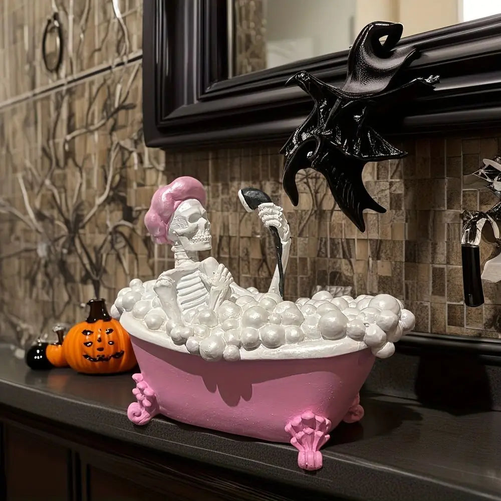 Pink Ghost Halloween Figurine