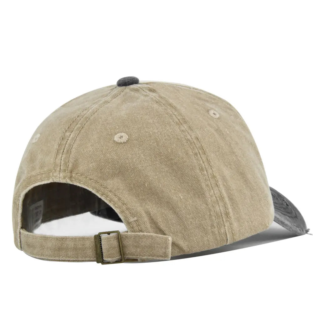 Retro Washed Print Cotton Baseball Cap