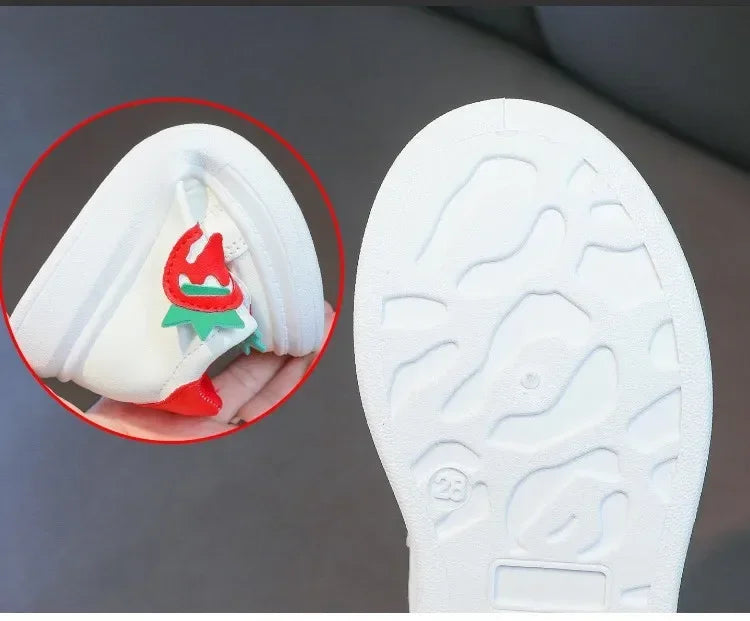 Girls' Casual Sneakers with Hook-and-Loop Closure