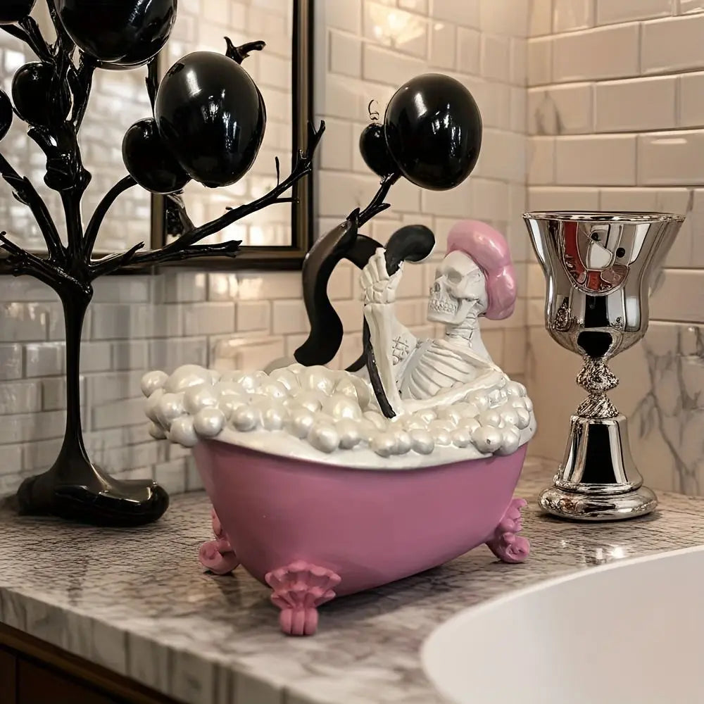 Pink Ghost Halloween Figurine