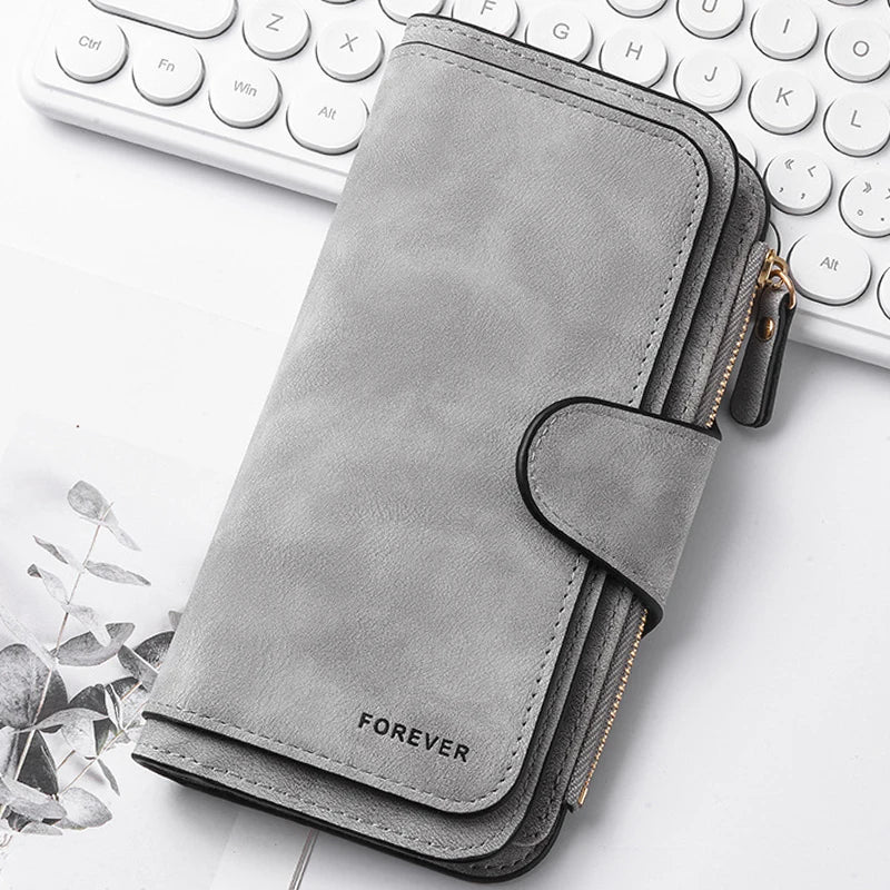 Women's Butterfly Long-Zip PU Wallet