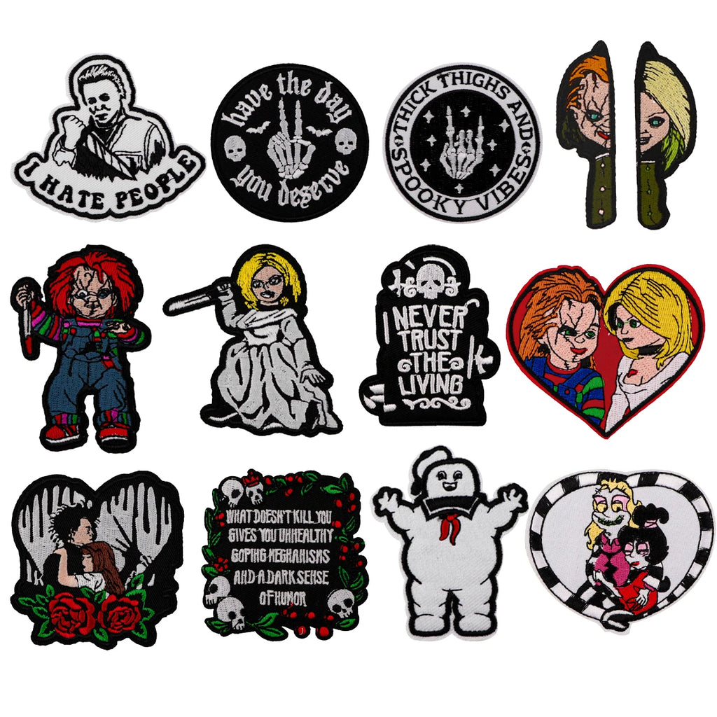Horror & Anime Embroidered Iron-On Patch