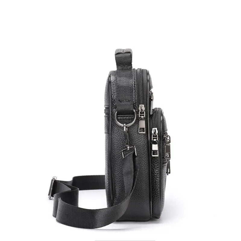 Men's Genuine Leather Messenger Shoulder Bag