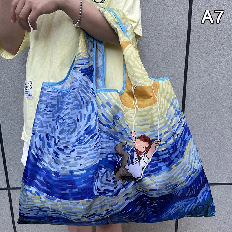 Foldable Nylon Reusable Shopping Tote Bag