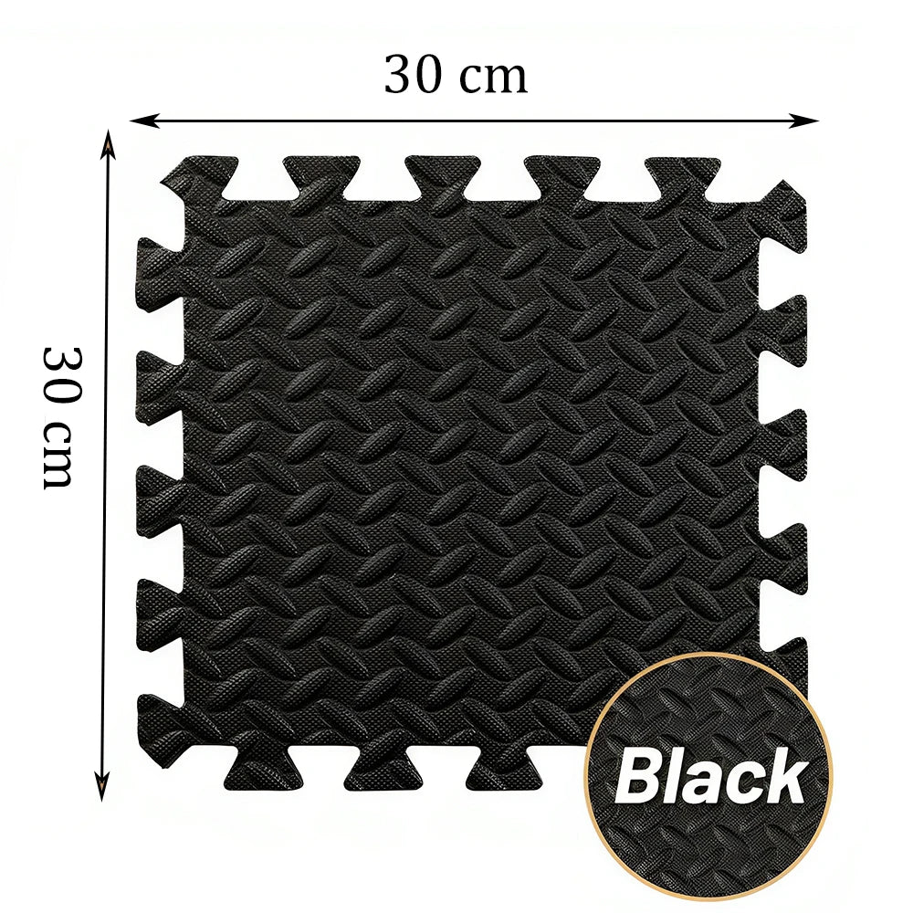 Interlocking EVA Foam Gym Floor Mats, 8- or 16-Piece Sets