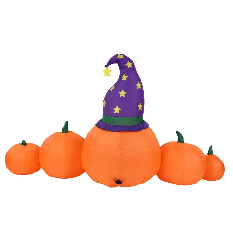 Glowing Black Cat & Pumpkin Halloween Yard Decor