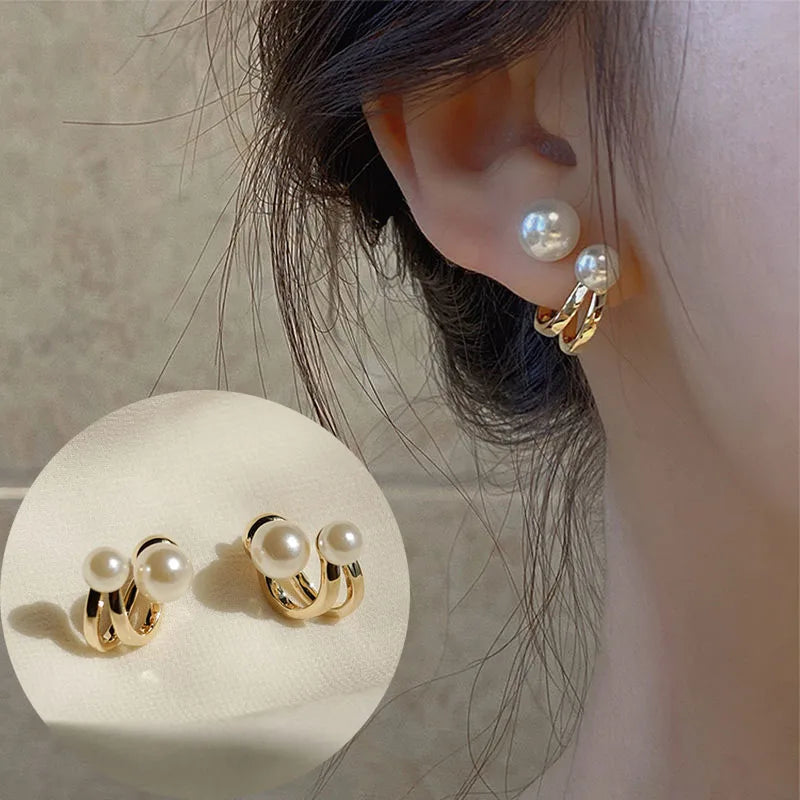 Korean-Style CZ Crystal Claw Earrings