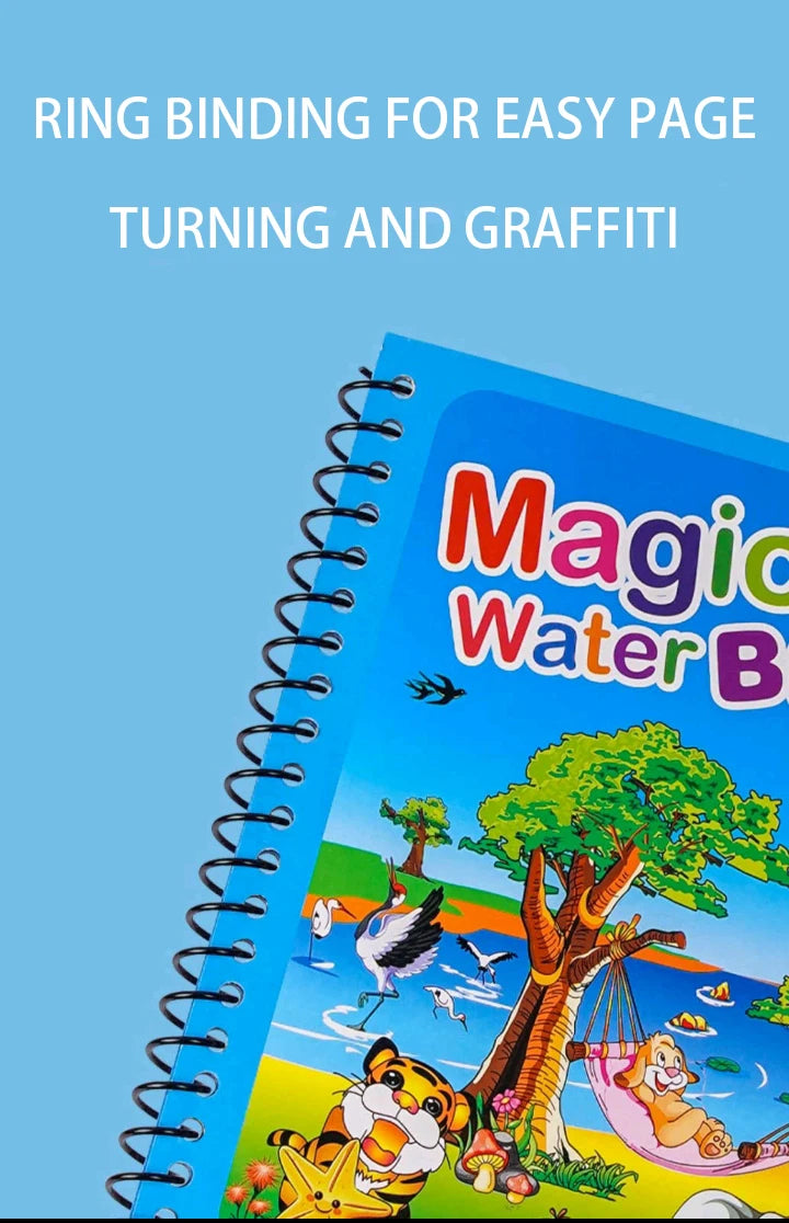 Reusable Coloring Book Magic Water Drawing Book Sensory Early Education for Children
