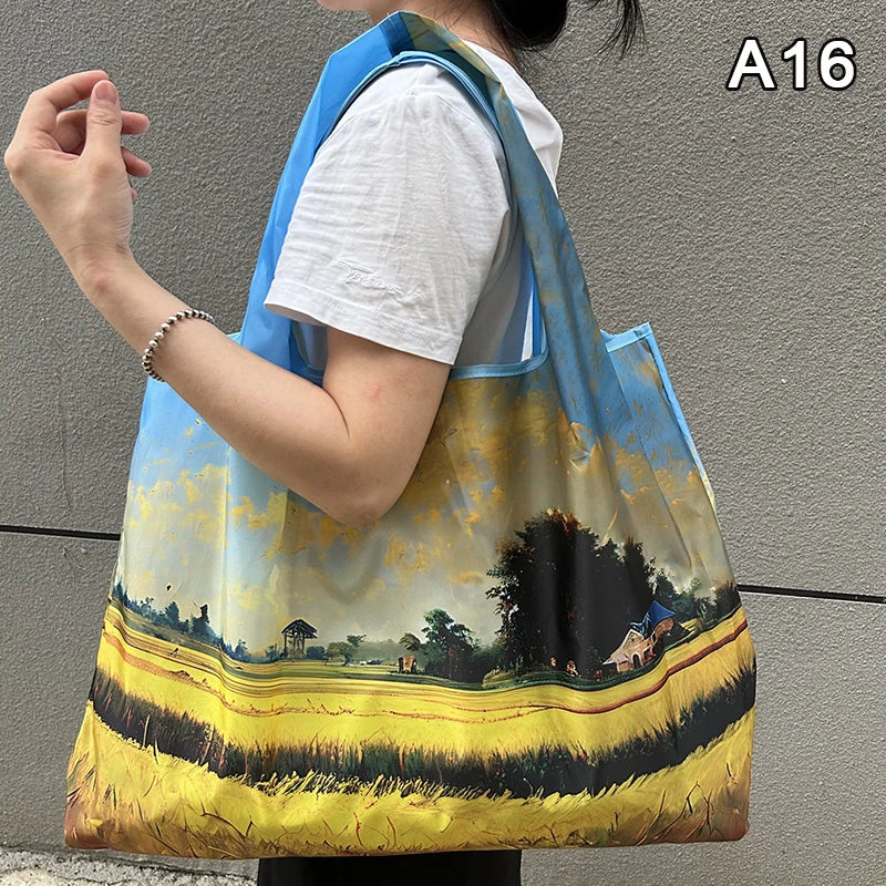 Foldable Nylon Reusable Shopping Tote Bag