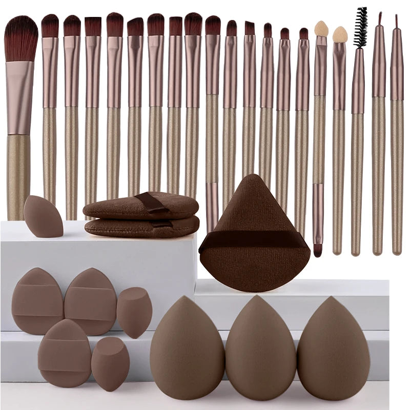 20PCS Makeup Brushes Set Eye Makeup Smudge Undercover Eyeliner Blade Eye Detail Soft Bristle Eyeshadow Brushes Beauty Tool