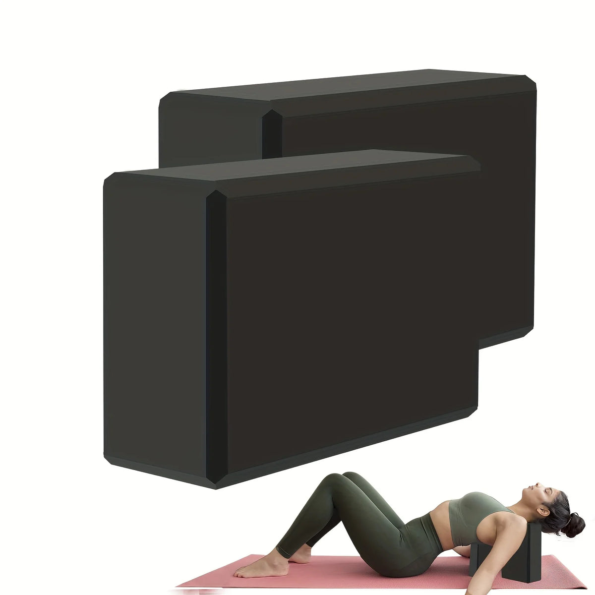 2/1pcs Yoga Building Blocks Cubes Pilates Bricks Reinforcement Mats Yoga Supplies Exercise Home Exercise Equipment Fitness Eva