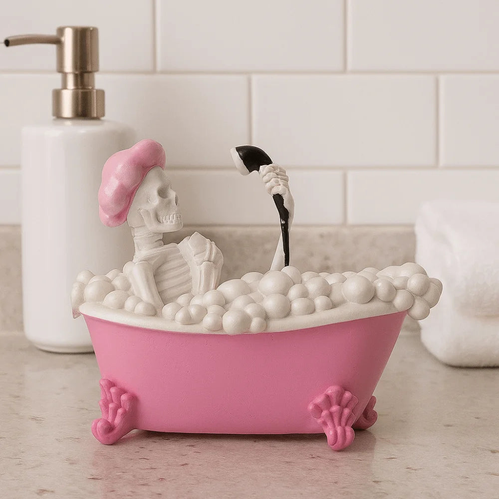 Pink Ghost Halloween Figurine