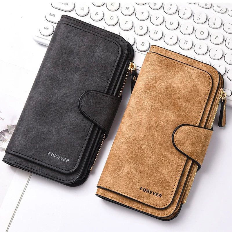 Women's Butterfly Long-Zip PU Wallet