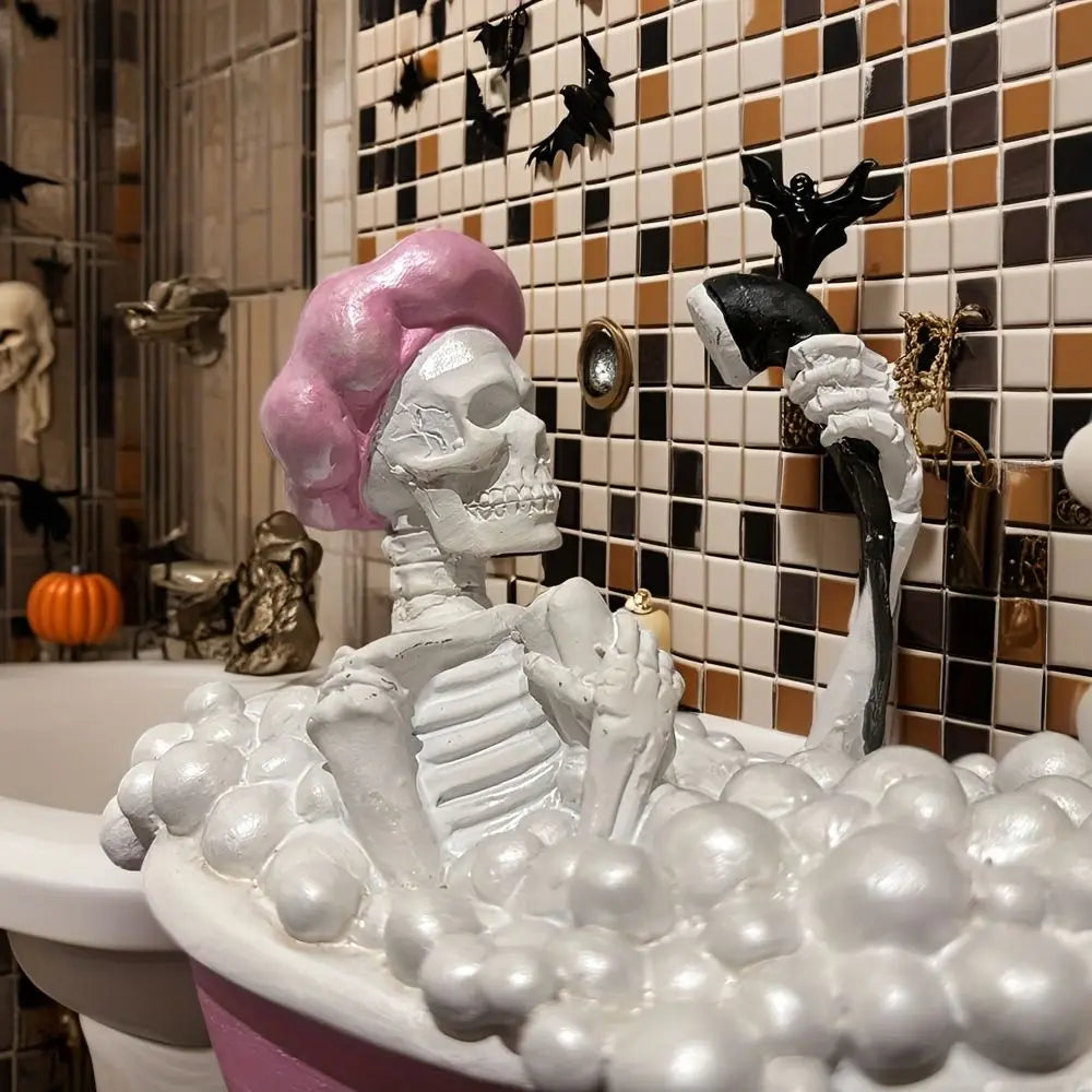Pink Ghost Halloween Figurine