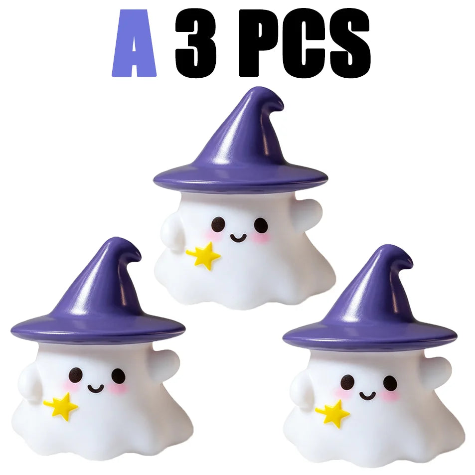 Halloween Ghost, Witch Hat & Pumpkin Night Light