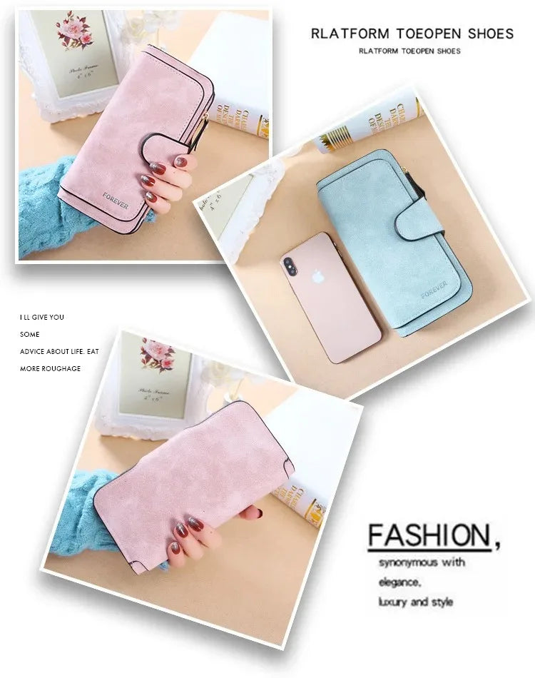 Women's Butterfly Long-Zip PU Wallet