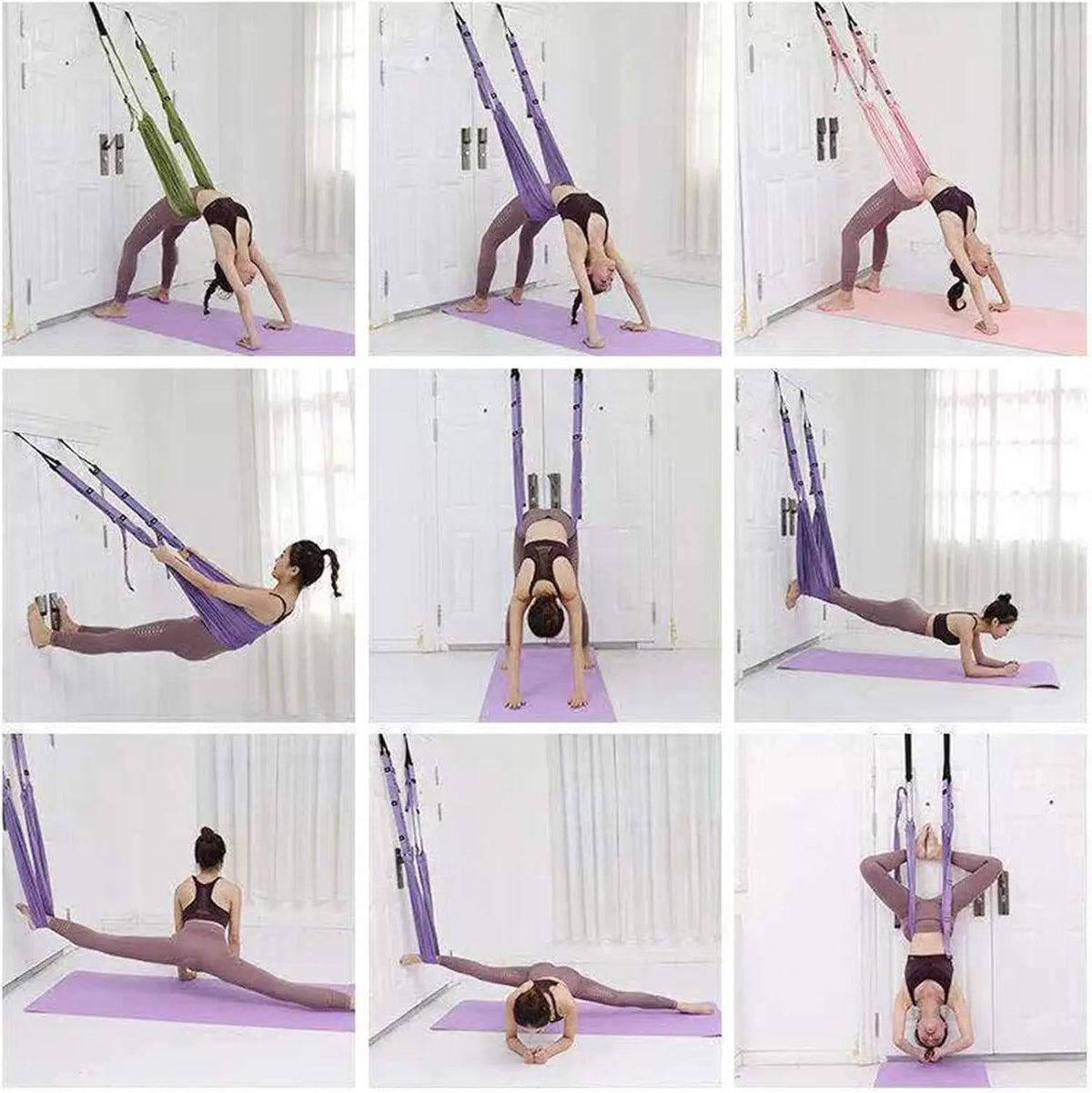 Adjustable Aerial Yoga Hammock Strap, 330 lb Capacity