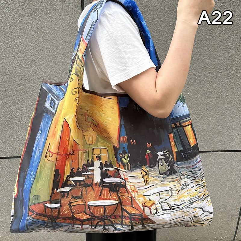 Foldable Nylon Reusable Shopping Tote Bag