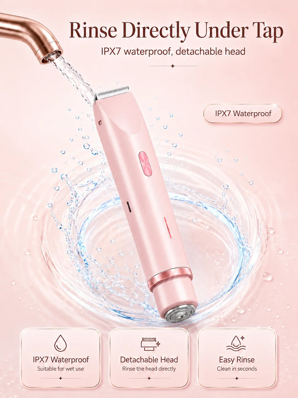 Rechargeable Double-Head Bikini Trimmer for Women