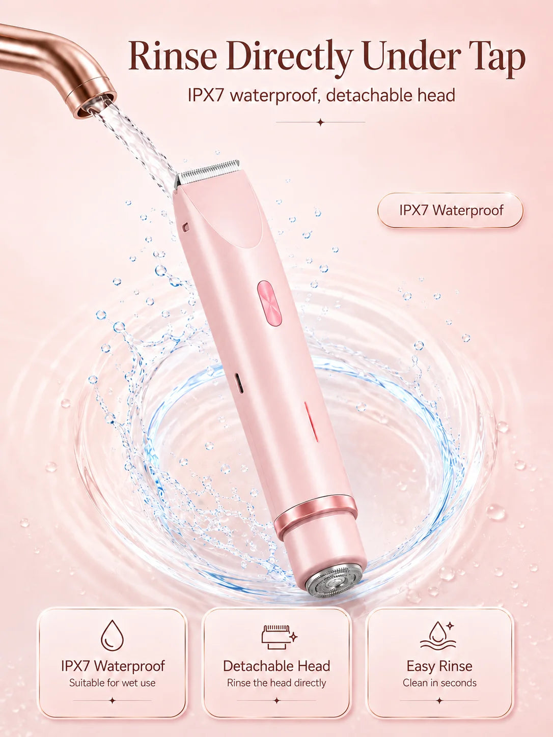 Rechargeable Double-Head Bikini Trimmer for Women