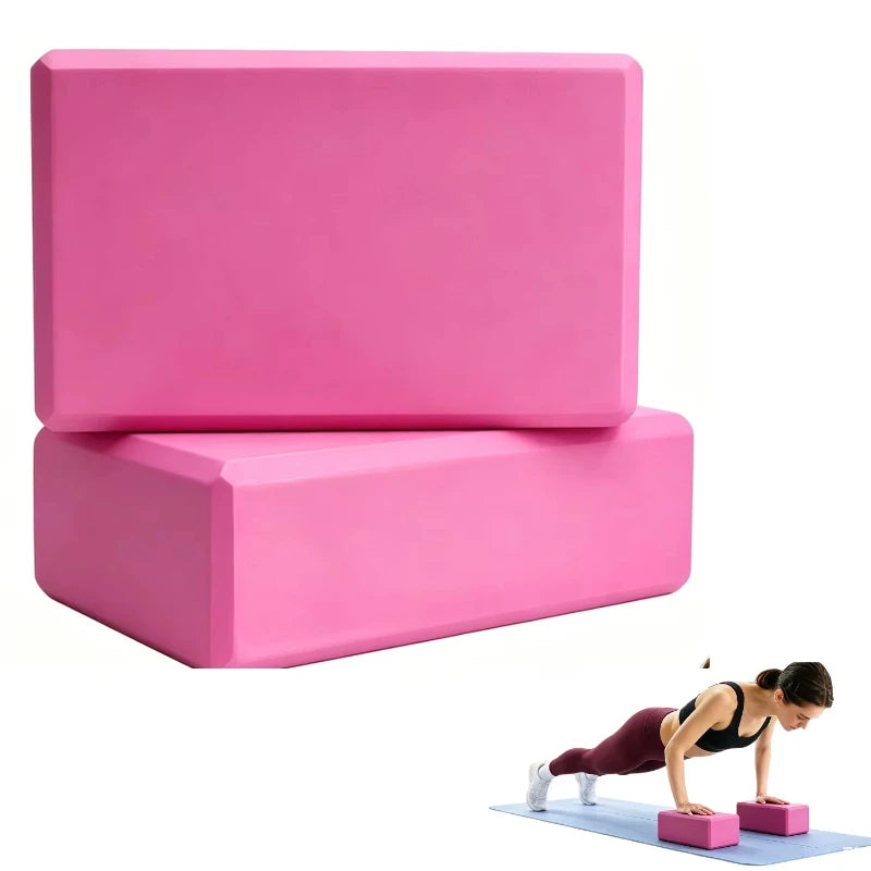 2/1pcs Yoga Building Blocks Cubes Pilates Bricks Reinforcement Mats Yoga Supplies Exercise Home Exercise Equipment Fitness Eva