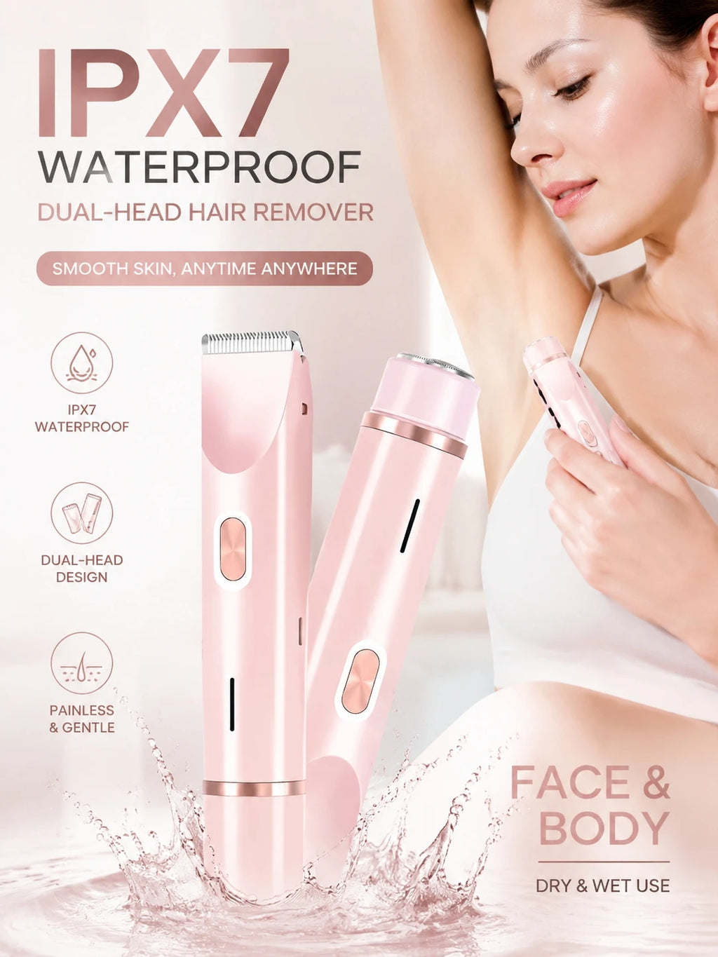 Rechargeable Double-Head Bikini Trimmer for Women