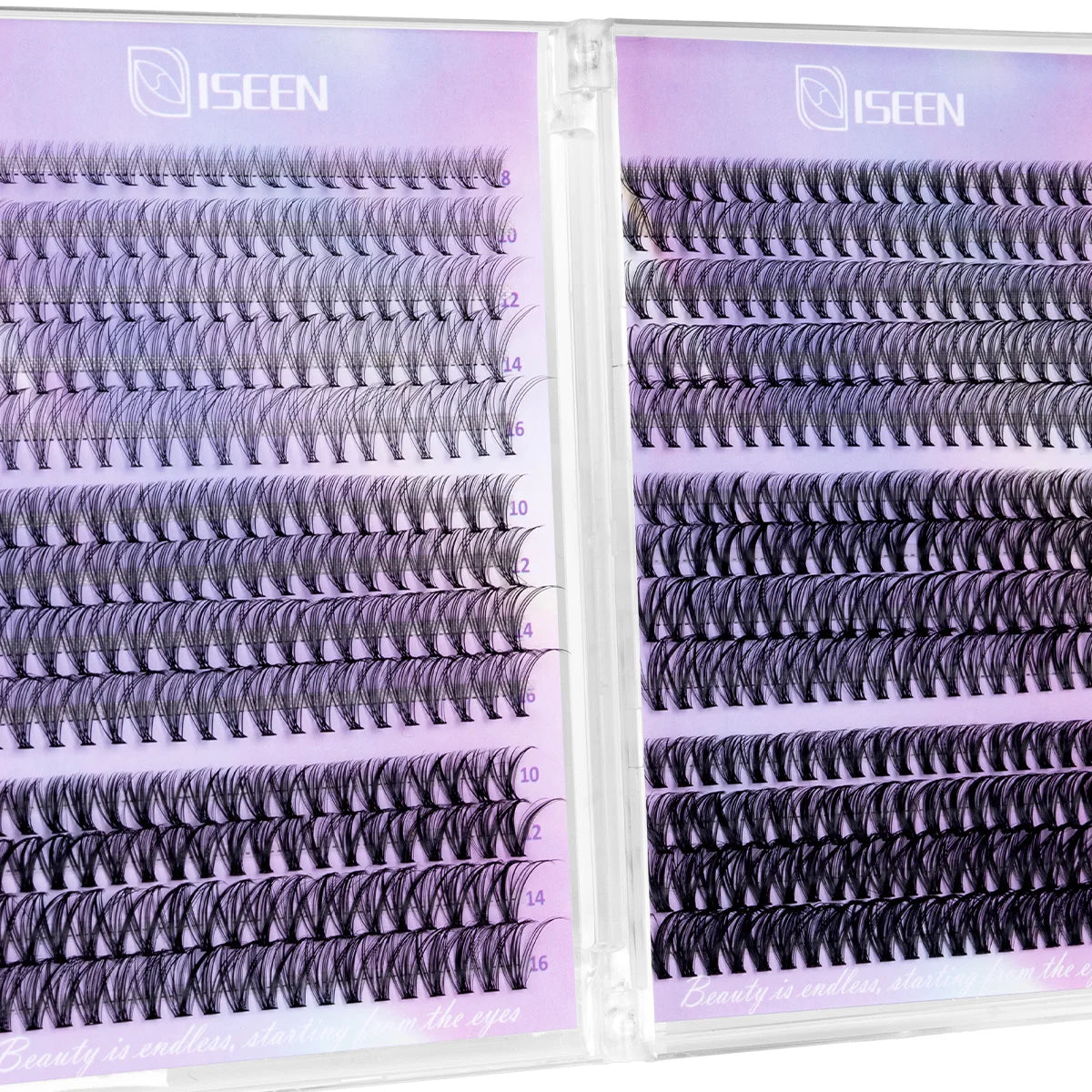 DIY Wispy Lash Clusters Kit, 8–16 mm C-Curl with Bond & Seal