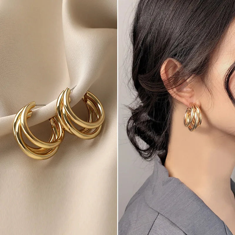 Korean-Style CZ Crystal Claw Earrings