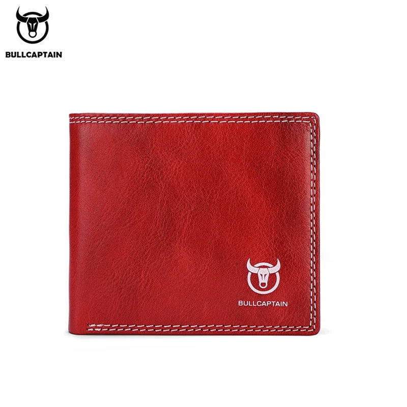 BULLCAPTAIN Men's Genuine Leather Wallet with Gift Box Option